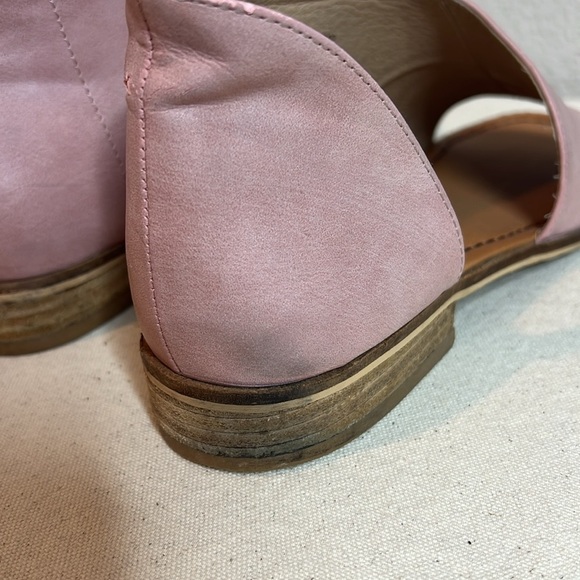 Beast Fashion Blush Pink Open-Toe Flats - Size 7 - Picture 5 of 11
